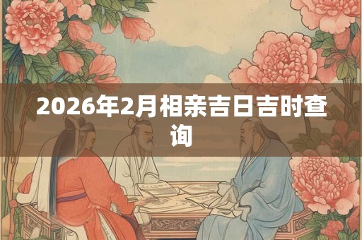 2026年2月相亲吉日吉时查询