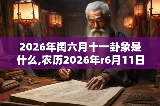 2026年闰六月十一卦象是什么,农历2026年r6月11日卦象