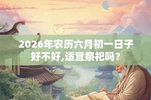2026年农历六月初一日子好不好,适宜祭祀吗？