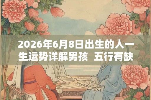 2026年6月8日出生的人一生运势详解男孩 五行有缺失吗 2026年6月8日出生的人一生运势详解男孩 五行有缺失吗
