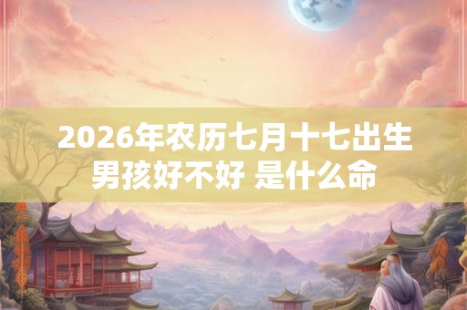 2026年农历七月十七出生男孩好不好 是什么命