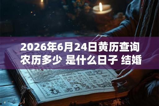 2026年6月24日黄历查询 农历多少 是什么日子 结婚吉时