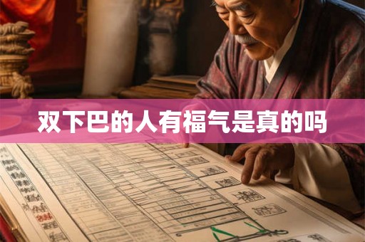 双下巴的人有福气是真的吗
