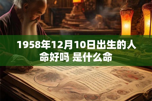 1958年12月10日出生的人命好吗 是什么命