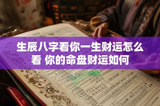 生辰八字看你一生财运怎么看 你的命盘财运如何 生辰八字看你一生财运怎么看 你的命盘财运如何