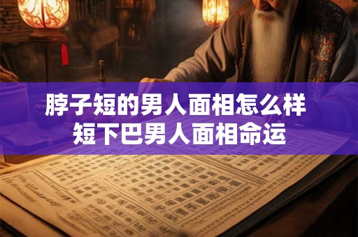 脖子短的男人面相怎么样 短下巴男人面相命运
