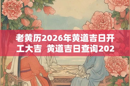 老黄历2026年黄道吉日开工大吉  黄道吉日查询2026
