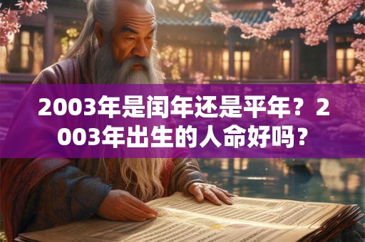 2003年是闰年还是平年？2003年出生的人命好吗？