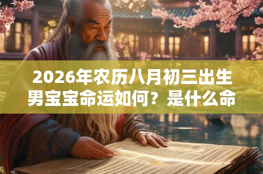2026年农历八月初三出生男宝宝命运如何？是什么命？