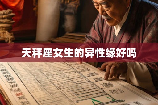 天秤座女生的异性缘好吗