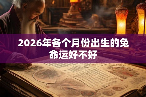 2026年各个月份出生的兔命运好不好