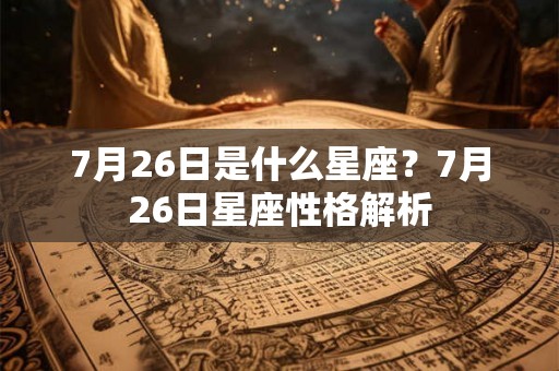 7月26日是什么星座？7月26日星座性格解析