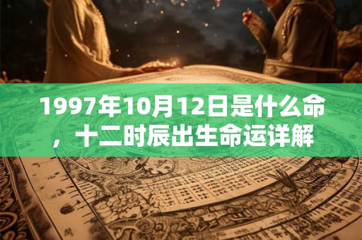 1997年10月12日是什么命，十二时辰出生命运详解