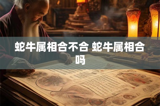 蛇牛属相合不合 蛇牛属相合吗