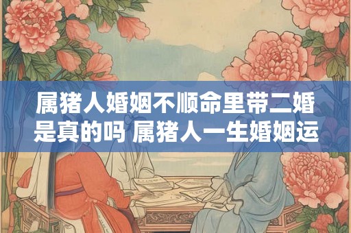 属猪人婚姻不顺命里带二婚是真的吗 属猪人一生婚姻运势