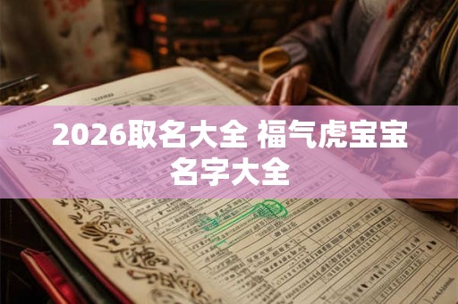 2026取名大全 福气虎宝宝名字大全