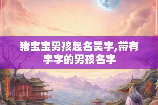 猪宝宝男孩起名昊宇,带有宇字的男孩名字