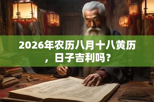 2026年农历八月十八黄历，日子吉利吗？