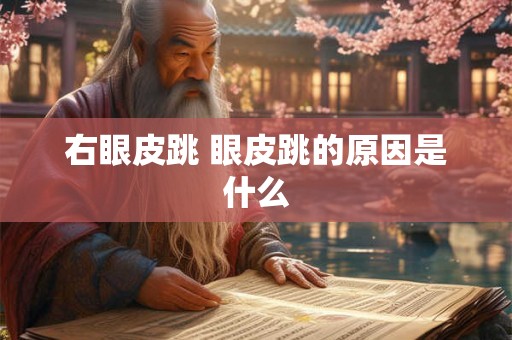 右眼皮跳 眼皮跳的原因是什么