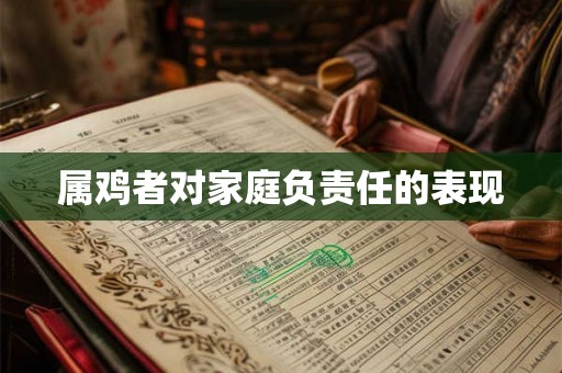 属鸡者对家庭负责任的表现