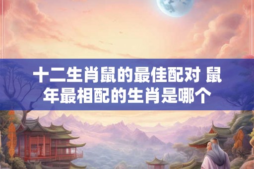 十二生肖鼠的最佳配对 鼠年最相配的生肖是哪个