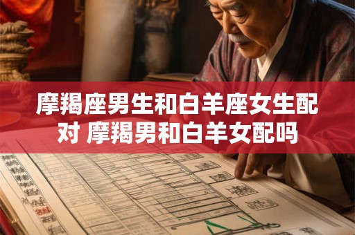 摩羯座男生和白羊座女生配对 摩羯男和白羊女配吗