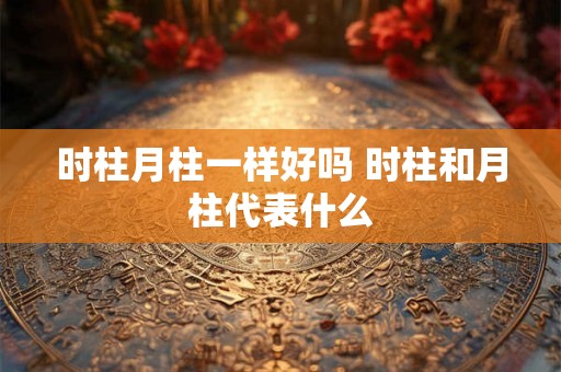 时柱月柱一样好吗 时柱和月柱代表什么