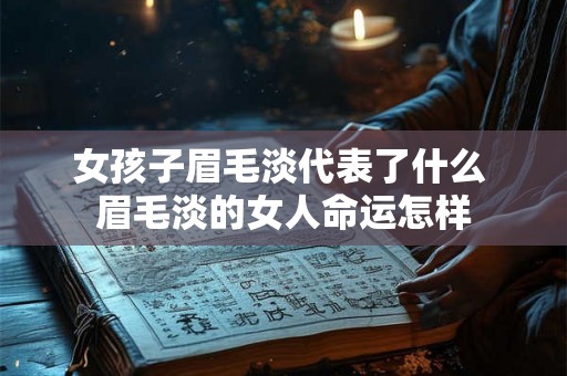 女孩子眉毛淡代表了什么 眉毛淡的女人命运怎样