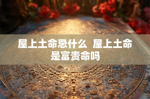屋上土命忌什么  屋上土命是富贵命吗