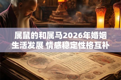 属鼠的和属马2026年婚姻生活发展 情感稳定性格互补