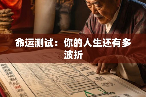 命运测试：你的人生还有多波折