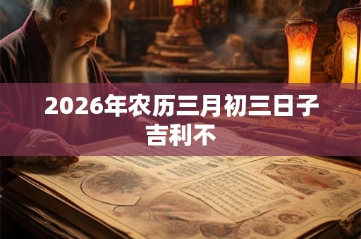 2026年农历三月初三日子吉利不