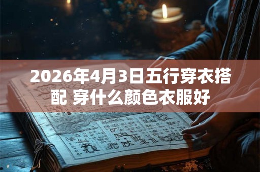 2026年4月3日五行穿衣搭配 穿什么颜色衣服好