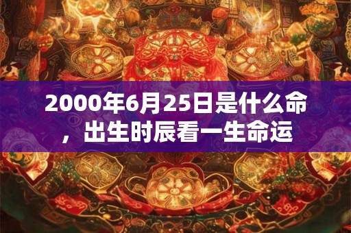 2000年6月25日是什么命，出生时辰看一生命运