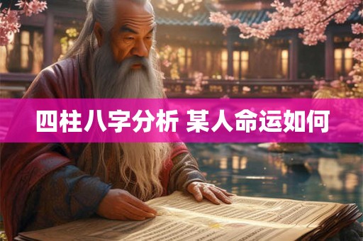 四柱八字分析 某人命运如何