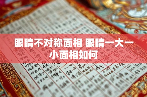 眼睛不对称面相 眼睛一大一小面相如何