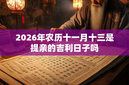 2026年农历十一月十三是提亲的吉利日子吗