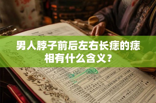 男人脖子前后左右长痣的痣相有什么含义？