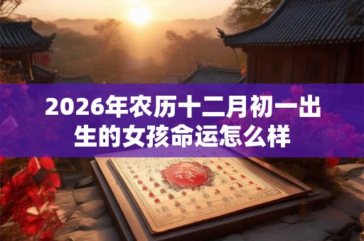 2026年农历十二月初一出生的女孩命运怎么样