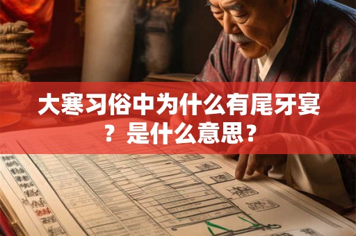 大寒习俗中为什么有尾牙宴?是什么意思? 大寒习俗中为什么有尾牙宴?是什么意思?