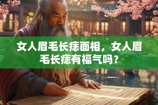 女人眉毛长痣面相,女人眉毛长痣有福气吗? 女人眉毛长痣面相,女人眉毛长痣有福气吗?