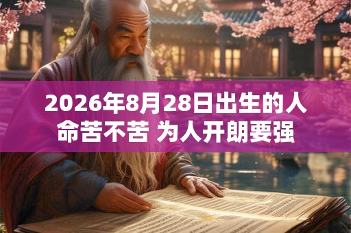 2026年8月28日出生的人命苦不苦 为人开朗要强