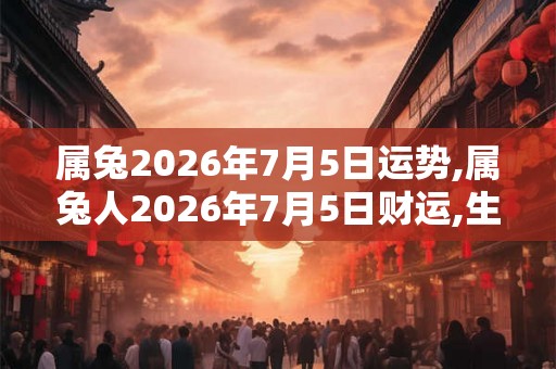 属兔2026年7月5日运势,属兔人2026年7月5日财运,生肖兔2026年7月5日运势