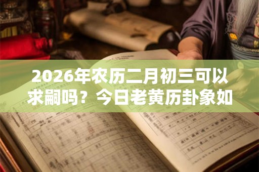 2026年农历二月初三可以求嗣吗？今日老黄历卦象如何？