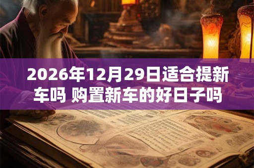 2026年12月29日适合提新车吗 购置新车的好日子吗