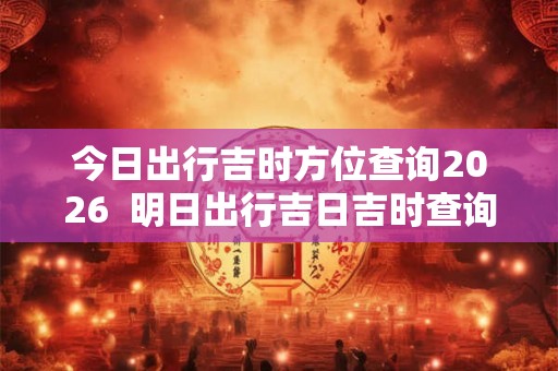 今日出行吉时方位查询2026  明日出行吉日吉时查询