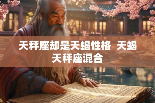 天秤座却是天蝎性格  天蝎天秤座混合