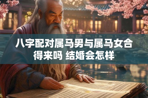 八字配对属马男与属马女合得来吗 结婚会怎样