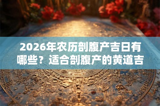 2026年农历剖腹产吉日有哪些？适合剖腹产的黄道吉日