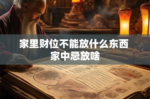 家里财位不能放什么东西 家中忌放啥